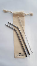 2 Stainless Steel Straws - With Bag and Brush