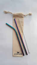 2 Stainless Steel Straws - With Bag and Brush