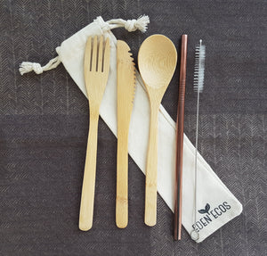 Bamboo Cutlery with Travel Bag