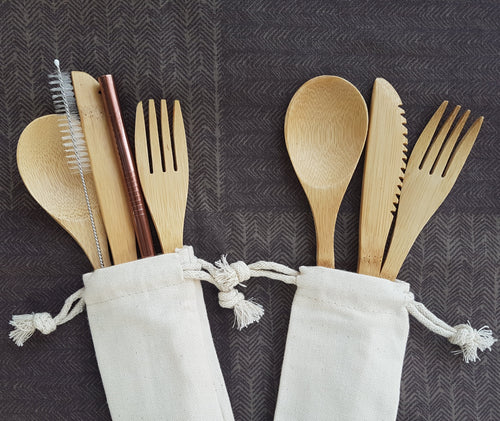 Bamboo Cutlery with Travel Bag